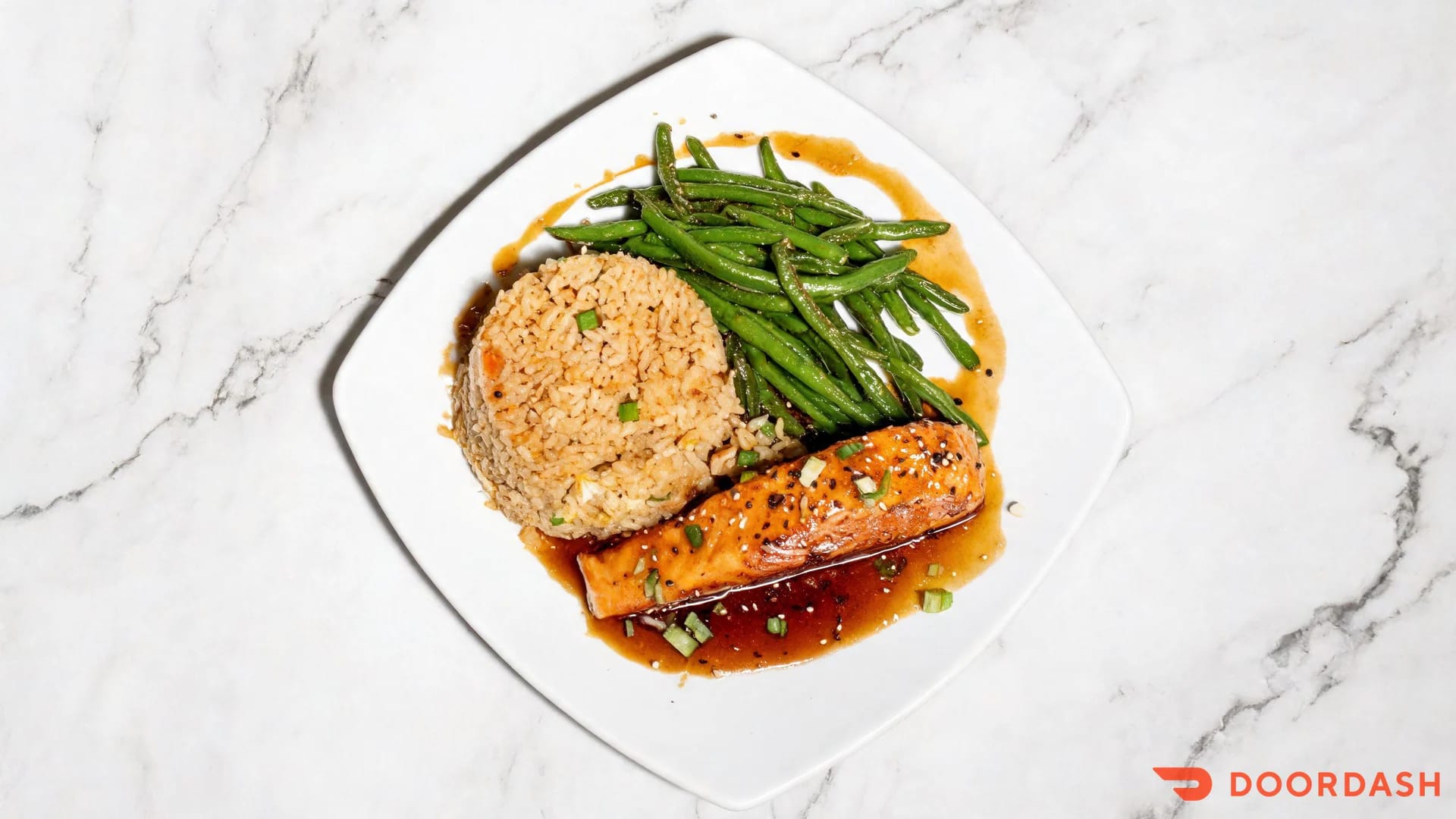 Sesame Glazed Salmon at World Fusion